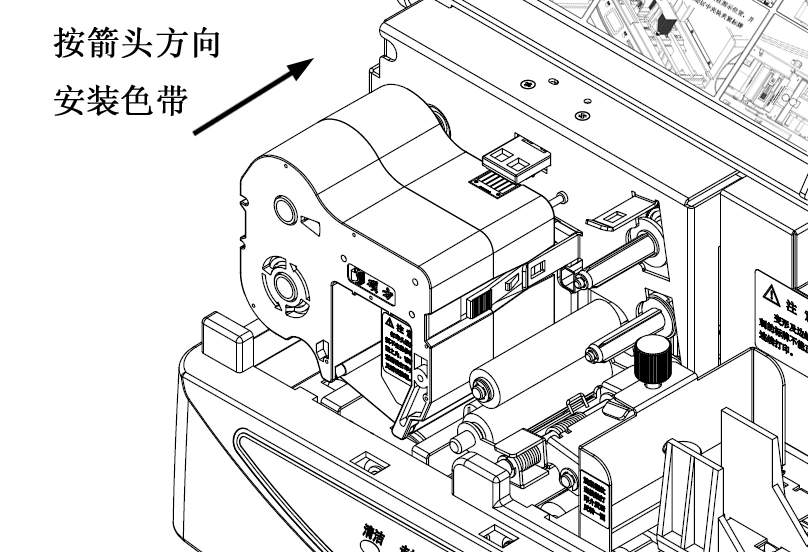 標牌機色帶安裝